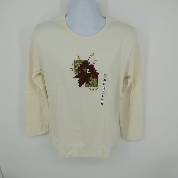 M C Sportswear Womens Embroidered Top Shirt XL NWT $26 - Picture 1 of 5